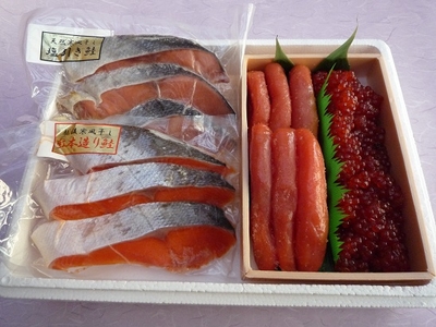 鮭と魚卵の詰合せ（辛口+中辛口）