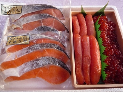 鮭と魚卵の詰合せ（辛口+甘口）