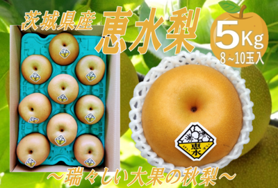 恵水梨５kg箱(８～１０玉)
