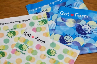 後藤農園オリジナルネックチューブ　青／白