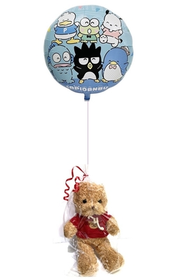 サンリオ はぴだんぶい バルーン付 パーカー ベア ぬいぐるみ ラッピング付　