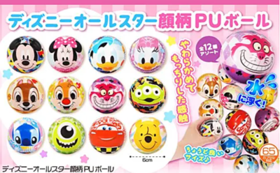 ディズニーオールスター顔柄 ＰＵボール 24入&times;60円＋税