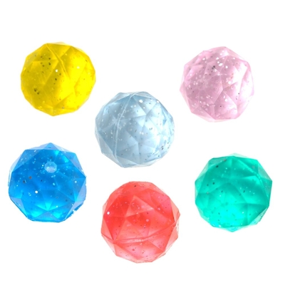 スーパーボール 45mm ラメ入り ダイヤカット 25入