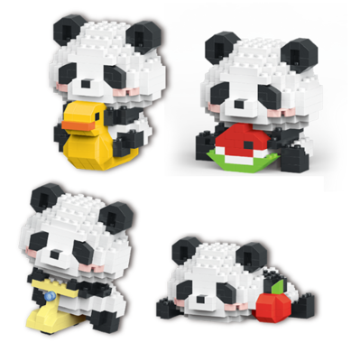 キッズ ブロック パンダ 12入&times;90円＋税