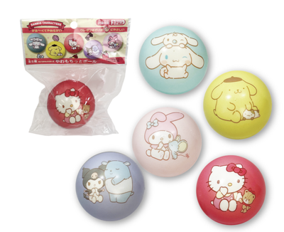 キッズ サンリオ キャラクターズ やわもちっと ボール 15入&times;80円＋税