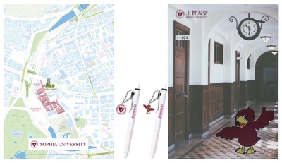 上智大学オリジナル A4クリアファイル2種＆ボールペンセット　[従量ポイント数：30］