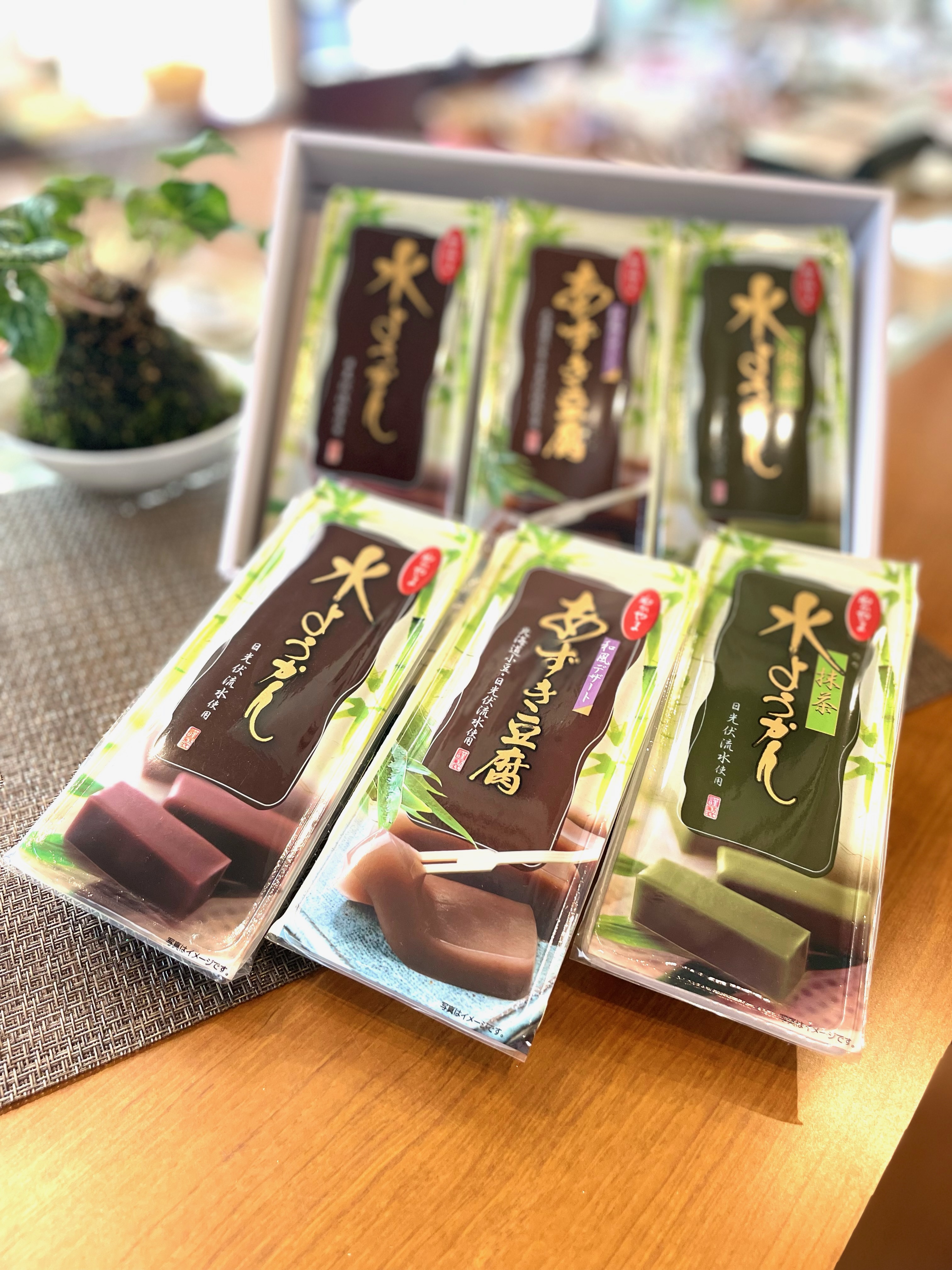 あずき豆腐・水ようかん・抹茶水羊羹セット 3種×各2（6本） | 栗