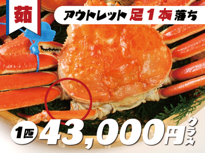 茹松葉かに（足１本落ち）