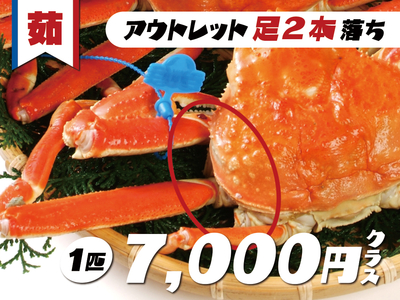 茹松葉かに(足2本落ち)