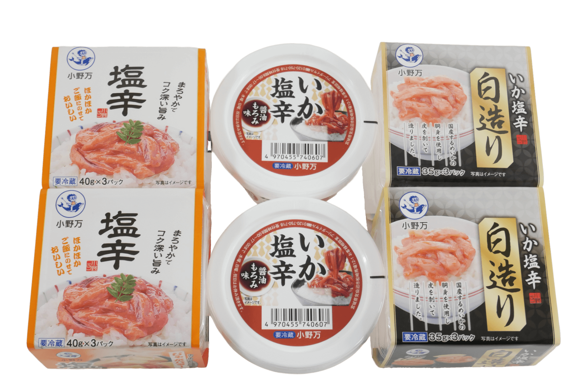 いか塩辛 食べくらべ Dセット | 小野万オンラインショップ