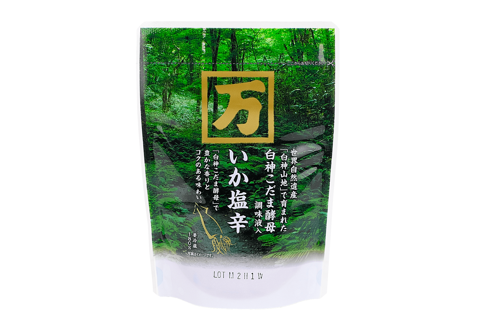 白神こだま酵母調味液入いか塩辛 180g | 小野万オンラインショップ