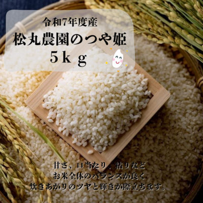 松丸農園のつや姫5kg※令和7年度産米