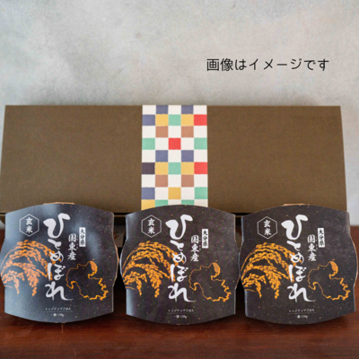 【玄（くろ）3個】2025年度産米使用　大分県国東産「ひとめぼれ」レンジアップ玄米3個※ギフトBOX入り