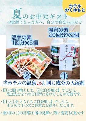 【🌻お中元・暑中見舞い🌻に！】　温泉の素♨「おくゆもとの湯」２０回分×２個 【🌟 1,100円分プレゼント付き】