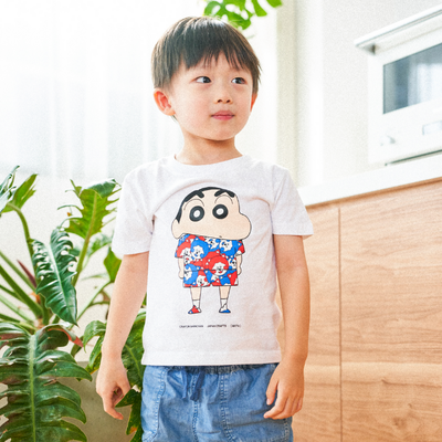 秋田犬×しんちゃん キッズTシャツ｜送料無料｜CRAYON SHINCHAN JAPAN CRAFTS