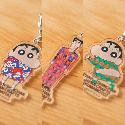 アクリルキーホルダー3種セット（秋田犬／大曲の花火／デコポン）｜送料無料｜CRAYON SHINCHAN JAPAN CRAFTS