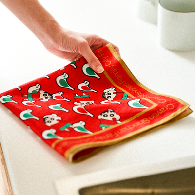 シラコバト × しんちゃん スカーフ｜送料無料｜CRAYON SHINCHAN JAPAN CRAFTS