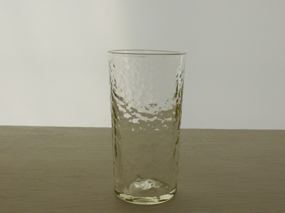 白瑠璃ガラスの雫文様ロングタンブラー