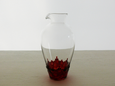 耐熱ガラスの一合徳利　レッド