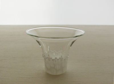 耐熱ガラスのお猪口ホワイト