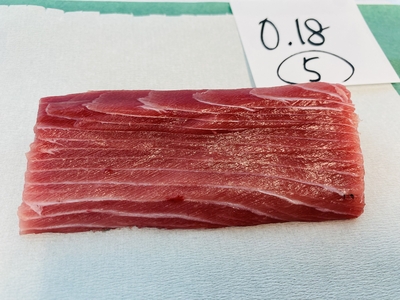 市場直送！【朝卸し･超極上】生ミナミマグロ⑤0.18kg 筋トロ