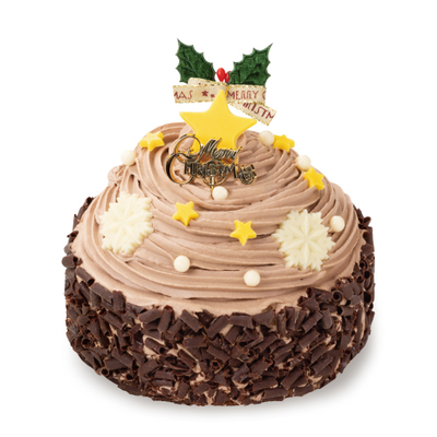 きらきらツリーのチョコケーキ