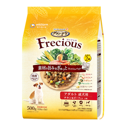 【【【犬用フード】】】グランデリフレシャス成犬用 チキン&ビーフ味500g賞味期限2026.11.30