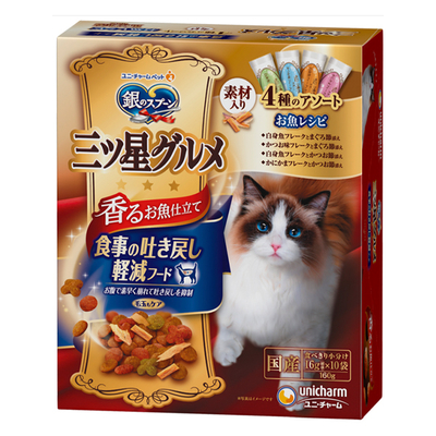 【【【猫用フード】】】三ツ星グルメ吐き戻し4種アソートパック160g賞味期限2027.1.31