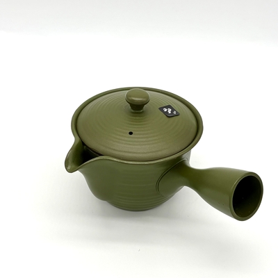 緑泥楽彩急須（Y409）