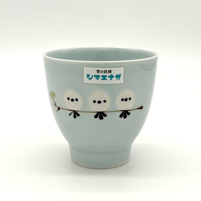 シマエナガコップ　ブルー(W536)