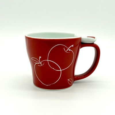 釉彩リンゴマグカップ(Y23-00804)