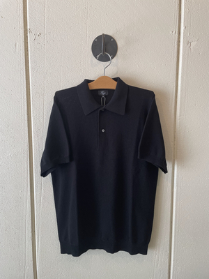 Harriss 鹿の子ポロシャツ black 42(L)サイズ