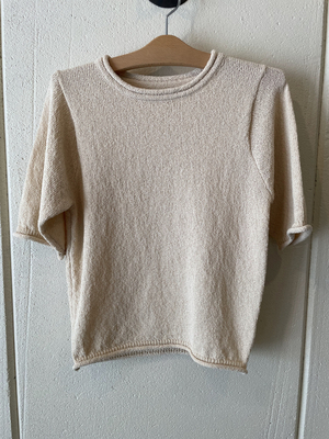 5分袖ニット ivory KT-001
