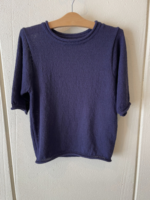 5分袖ニット navy KT-002