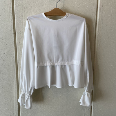 audrey and john wad 前後2wayブラウス white SH-013
