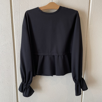 audrey and john wad 前後2wayブラウス black SH-015