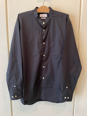 ルーズフィットバンドカラーシャツ black サイズ2(メンズM）SH-014