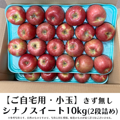 【家庭用・小玉きず無】シナノスイート10キロ箱(2段詰め)