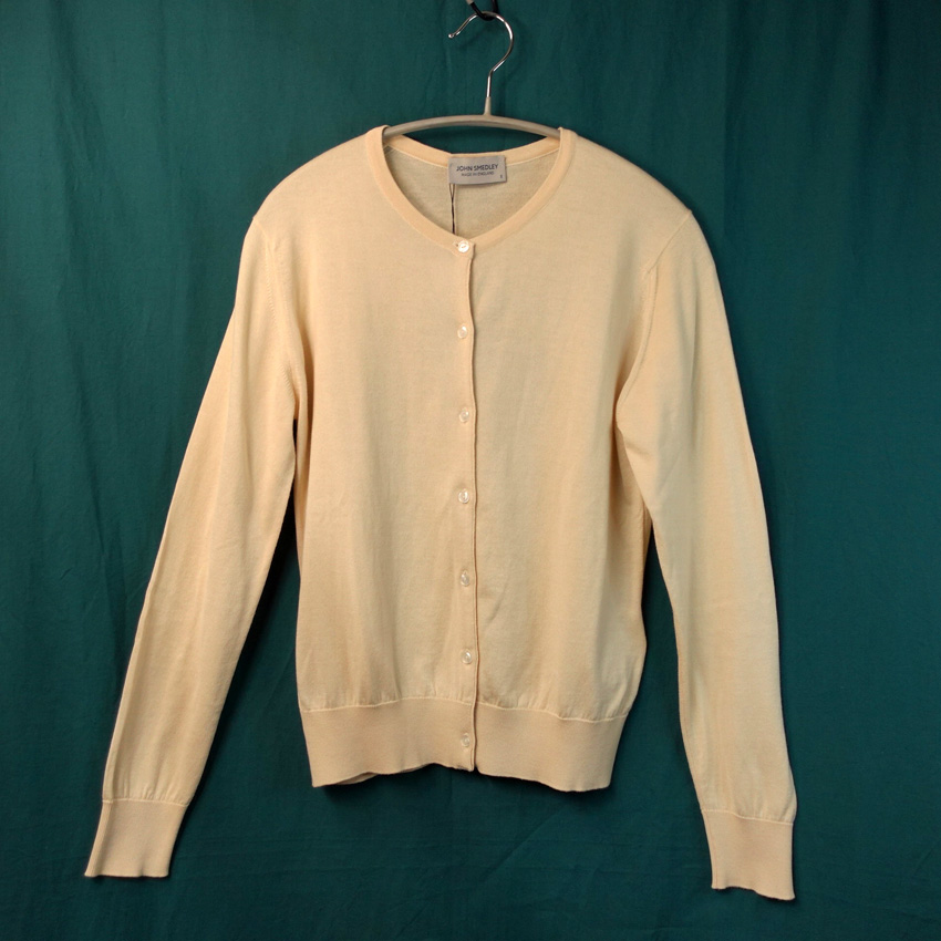 新品JOHNSMEDLEYラウンドネック長袖カーディガン JOHN SMEDLEY ジョンスメドレー レディース ラウンドネック長袖