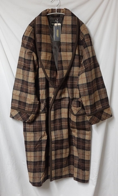 OSCARICH［オスカリッチ］チェック柄ガウンコート　メンズL