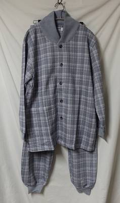 GUNZE［グンゼ］紳士長袖永パンツ　メンズパジャ　前あき　L