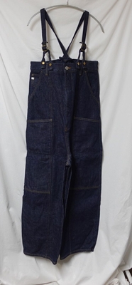 SOMETHING［サムシング］サスペンダー付きワイドデニムパンツ　エドウィン