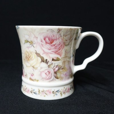 ［］ロイヤルアーデン花柄陶磁器マグカップ　フレア型　ギフトボックス付き
