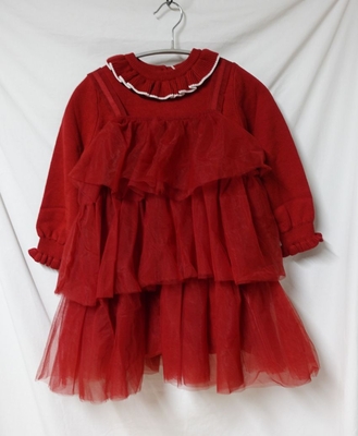 Dave＆Bella[ ディブ　アンド　ベラ］ニットとチュールのワンピース