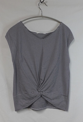 ANAYI[ アナイ］ボーダーフレンチスリーブカットソー