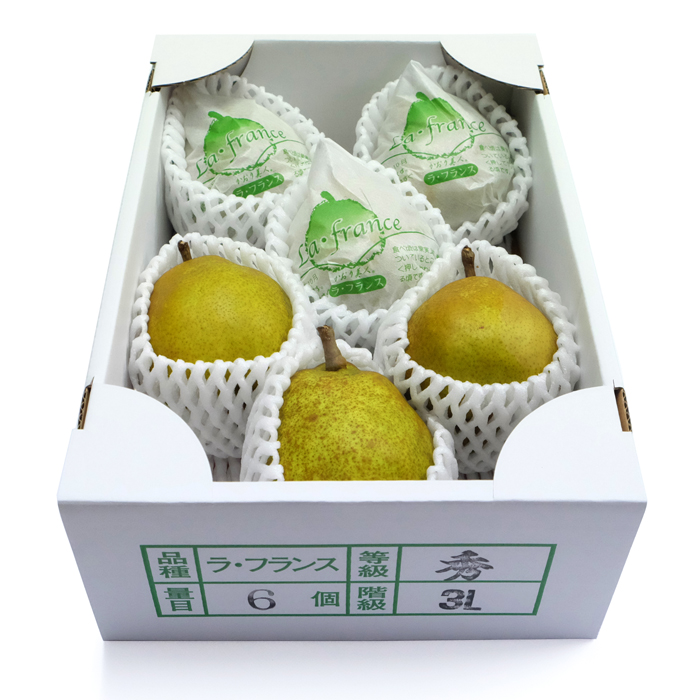 最上屋がお届けする山形県産「ラ・フランス3L（2Kg・6玉入