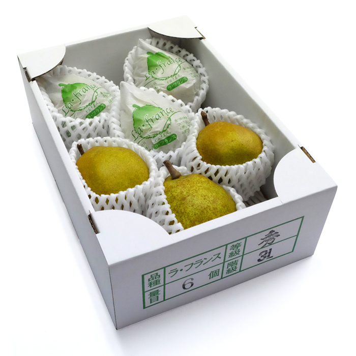 最上屋がお届けする山形県産「ラ・フランス3L（2Kg・6玉入