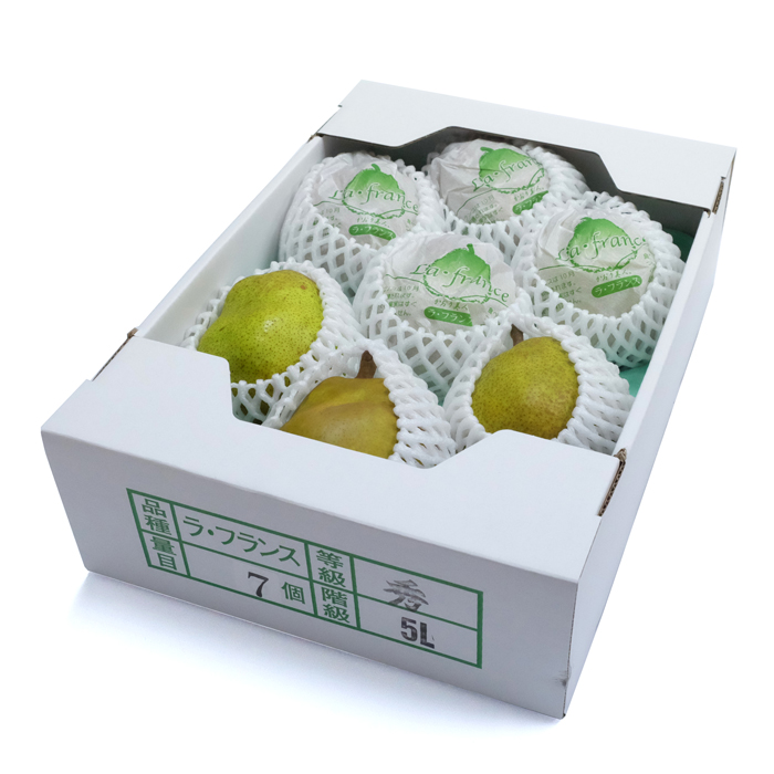 最上屋がお届けする山形県産「ラ・フランス5L（3Kg・7玉入
