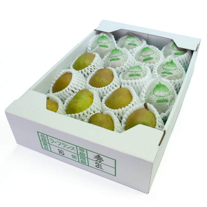 最上屋がお届けする山形県産「ラ・フランス3L（5Kg・16玉入