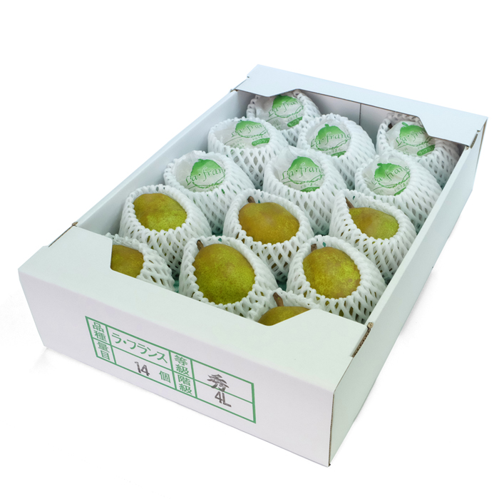 最上屋がお届けする山形県産「ラ・フランス4L（5Kg・14玉入